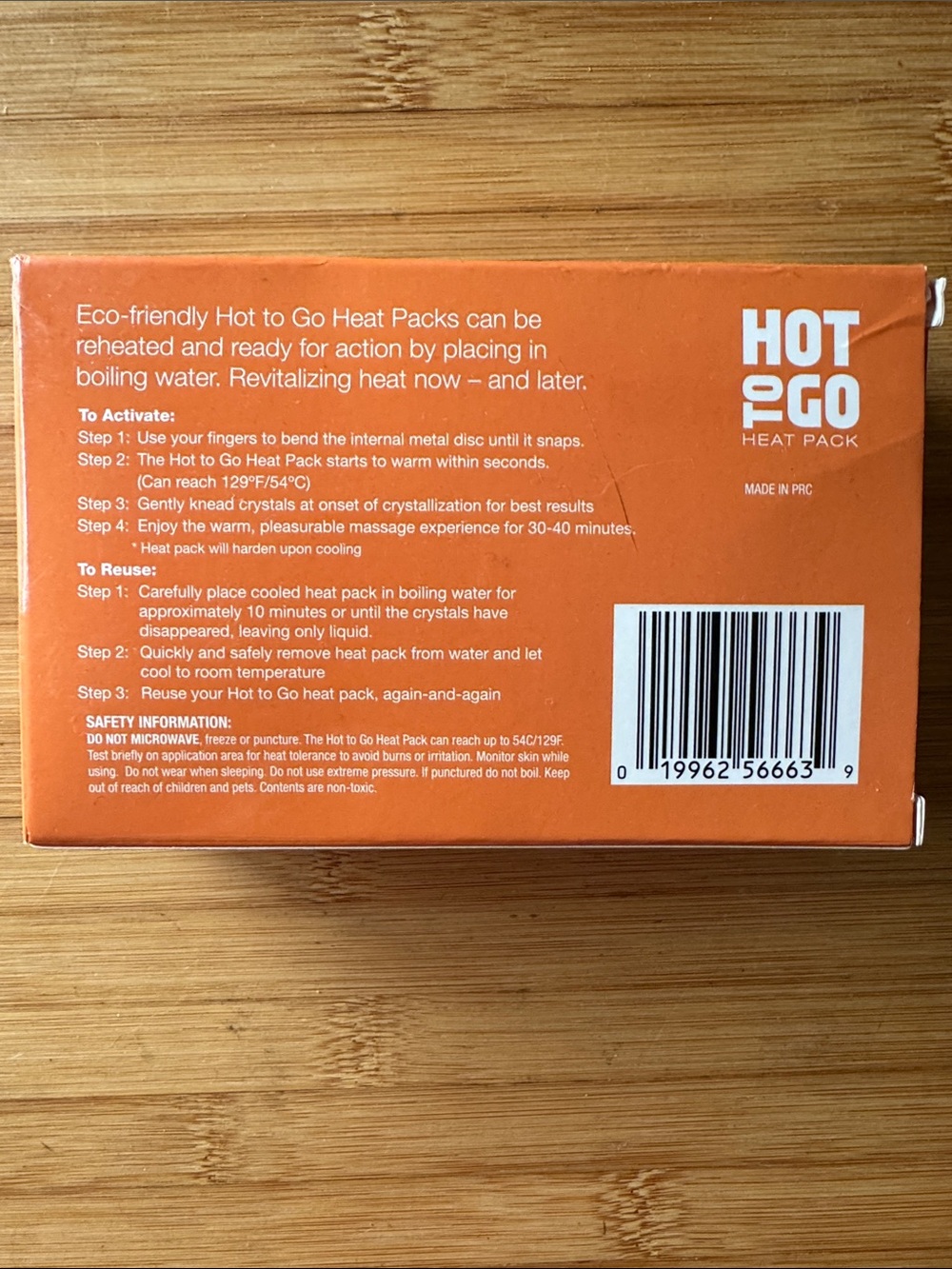 NWT Hot to Go Heat Pack - Picture 2 of 3